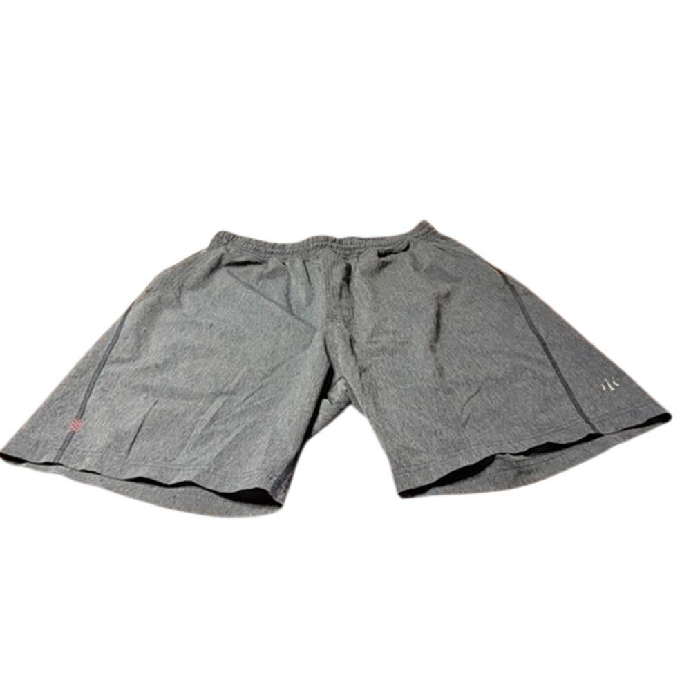 Rhone Men's S Gray 8" Performance Running Shorts Stretch Zip Pocket Drawstring